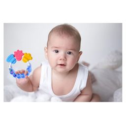 Joy Buzz Baby Food Feeder Nibbler & Rattle Teether Combo - Multicolor image 5
