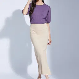 Selvia Women Textured Round Neck Top-image-7