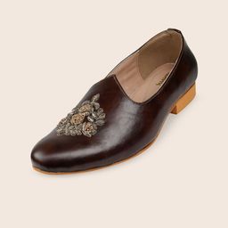 TANNY SHOES Men Embroidery Slip On Mojaris-image-31