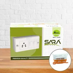 SARA 4 Way Modular Box White, 4W-MD image 2