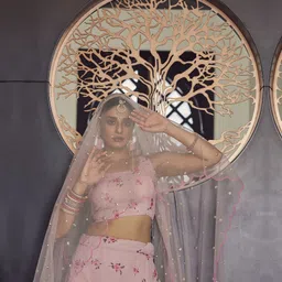 Fusionic Printed Semi-Stitched Lehenga & Unstitched Blouse With Dupatta image 4