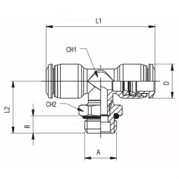 RS PRO Push-in Fitting, Push In 6 mm to Push In 6 mm, Threaded-to-Tube, 1761369 image 2