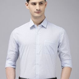 Arrow Manhattan Slim Fit Grid Tattersall Checks Pure Cotton Formal Shirt-picture-43
