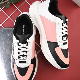Provogue Men Antibacterial Colourblocked Lace-Ups Sneakers-image-24