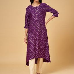 YU by Pantaloons Leheriya Striped Kurta-picture-12