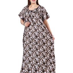 Bindass Female Collection Printed Maxi Nightdress-image-11