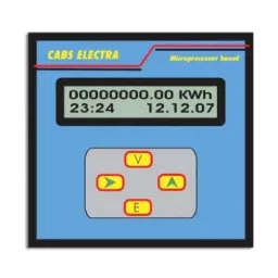 Metravi Digital KWh Meter Three Phase 96x96 mmsq, CE-0304EML image 1