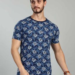 BE POSITIVE Floral Printed Round Neck Slim Fit T-shirt-image-74