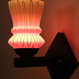 1ST TIME Pink & White Colourblocked Glass Cylinder Shaped Wall Lamp-picture-25