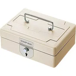 Kokuyo 196x156x93 mm Steel Stamp Box Medium with 2 Keys, IB-24-image-24
