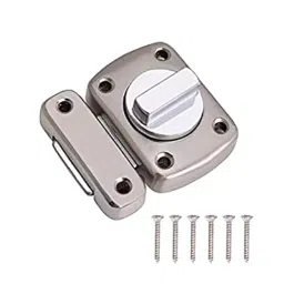 DiSS Rotary Stainless steel Silver Latch Bolt Lock with S.S. Finish (Pack of 16)-96