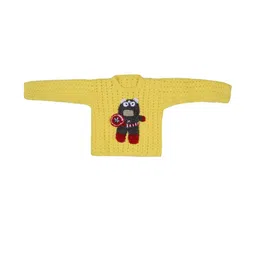 Star Lath Kids Yellow Woollen Pullover-picture-7