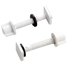 Elegant Casa 35x35 mm Plastic Western Toilet Seat Cover Screw Hinges With Screws, Nuts Washers White (Set of 2)-image-45
