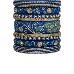 Taasha Craft Set Of 7 Cotton Threads Handcrafted Bangle image 2
