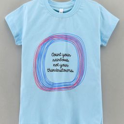 Grab It Half Sleeves Printed Tee - Blue-image-19