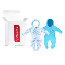 VParents Zoey Hooded Footed Rompers Pack of 2 - Blue (Design May Vary)-image-42