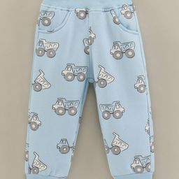 Little Kangaroos Full Length Truck Printed Lounge Pant - Blue-picture-28