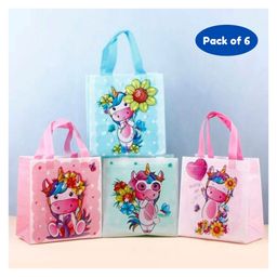 Puchku Unicorn Theme Paper Bags Return Gifts for Birthday for Kids Pack of 6- Multicolor-picture-0
