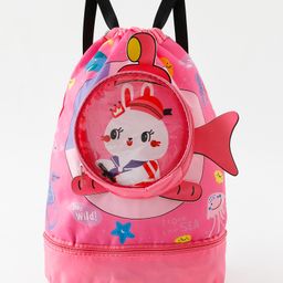 Swimming Bag with Kitty Print - Red-image-51