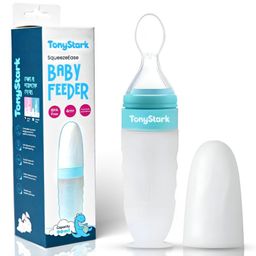 Tony Stark Silicone Baby Food Feeder with 90ml Capacity | Soft, Safe & BPA-Free, Perfect for 4+ Months Infants & Toddlers Baby Feeding Needs (Blue)-picture-11