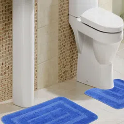 Saral Home 2Pcs Blue Anti Skid Bath Mats-image-28