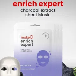 makeo Set Of 10 Enrich Expert Charcoal Extract Sheet Mask image 2