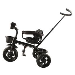 Joyride Learn To Ride Music and Light Plug N Play Tricycle With Safety Harness Parental Handle - Black image 3