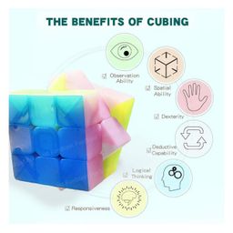 FunBlast Puzzle Jelly Speed Cube  Multicolor image 4