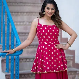 TASRIKA Printed Sequinned Semi-Stitched Lehenga & Unstitched image 2