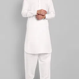Mera Rang Men Regular Linen Kurta with Pyjamas-picture-29