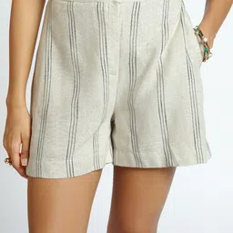 AND Women Striped Technology Shorts-8