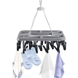 Myntra Elegant Homes Grey 28 Clips Flying 360 RotatingClothHanger-39