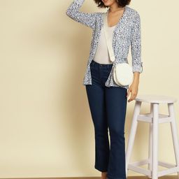 BAESD Printed Open Front Shrug-5