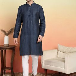 SWAGG INDIA Men Ethnic Motifs Embroidered Kurta-picture-21