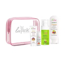 La Pink Set Of 4 Glow Passport Face Wash, Serum, Toner & Day Cream Essentials Kit image 4