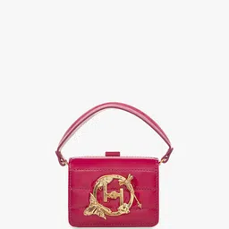 Outhouse Leather Structured Handheld Bag with Bow Detail-6