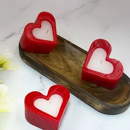 atorakushon Red & White 3 pieces Pillar Candle-29
