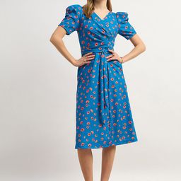 Miss Chase Floral Print Puff Sleeve Georgette Midi Dress-image-75