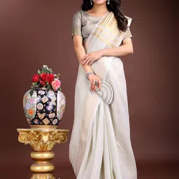 Astita Woven Design Zari Saree With Blouse Piece-image-32