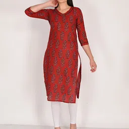 Rajnandini Printed Pure Cotton Straight Kurtas-image-75