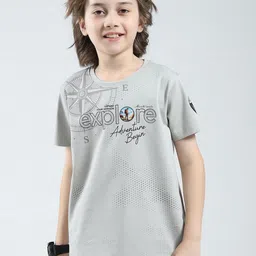 Monte Carlo Boys Graphic Printed Round Neck Cotton T-shirt-image-77
