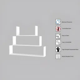 SIVOM White Multipurpose Basic Wall Shelf image 3