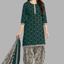 shree jeenmata collection Printed Pure Cotton Unstitched Dress Material-image-79