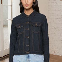 Kotty Women Spread Collar Denim Jacket-picture-42