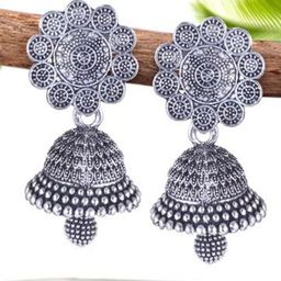 DIVASTRI Peacock Shaped Jhumkas Earrings-image-80