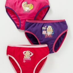Red Rose Panties Barbie Print Pack Of 3 - Pink Purple Red-image-87
