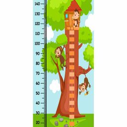 WENS Height Measurement Wall Sticker Tree Print - Green-18