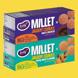 Early Food Assorted Pack of 2 Foxtail Almond & Ragi Choco Jaggery Cookies - 150gm each-picture-9