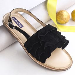 Pine Kids Party Wear Sandals - Black-image-12
