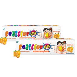 Pediflor Kidz Anticavity Fluoride Natural Orange Flavor Toothpaste Vegan Friendly - 70 g (Pack of 2)-image-91